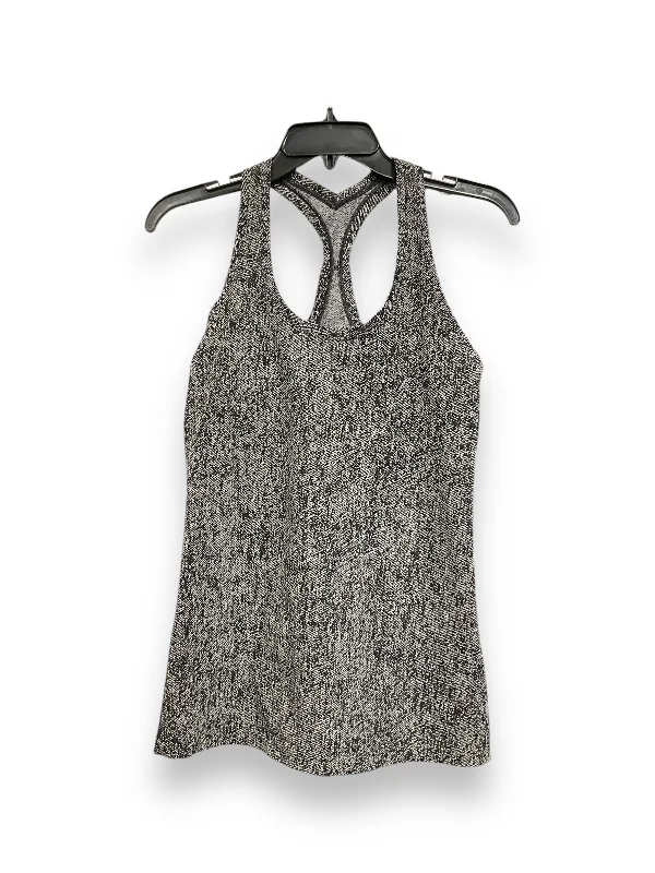 Athletic Tank Top By Lululemon In Black & Grey, Size: S