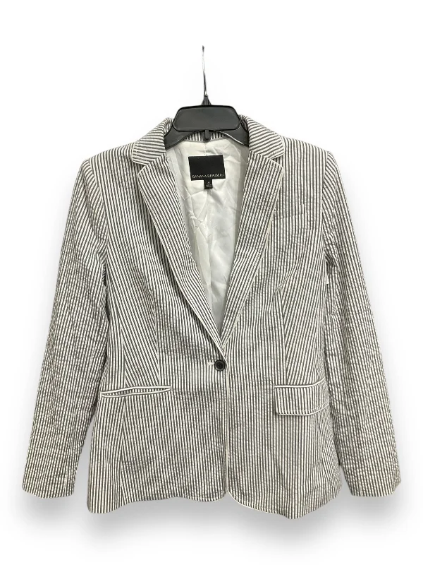 Blazer By Banana Republic In Striped Pattern, Size: S