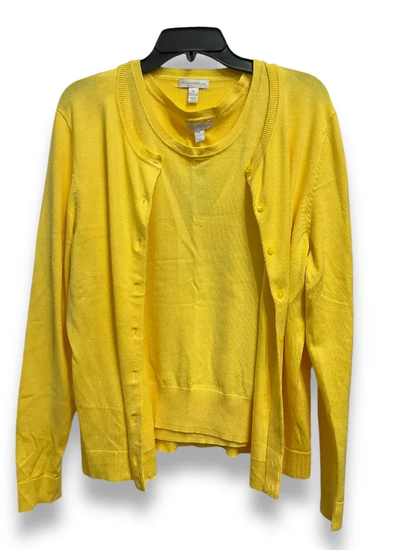 Sweater 2pc By Charter Club In Yellow, Size: Xl