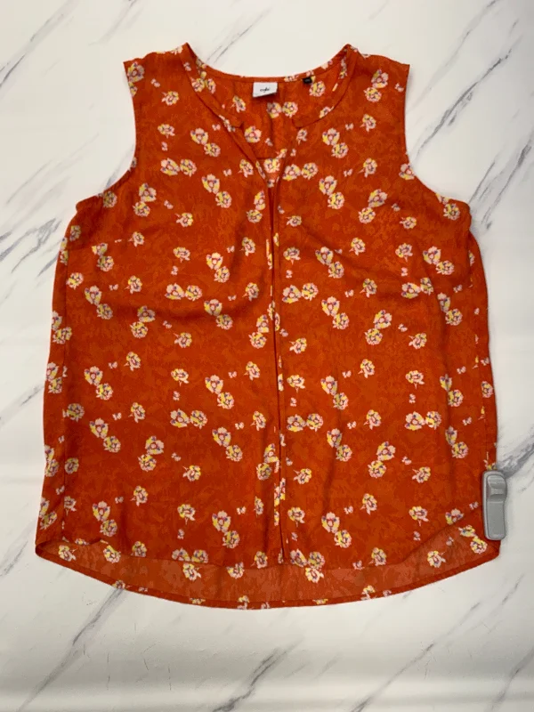 Top Sleeveless By Cabi In Orange, Size: L