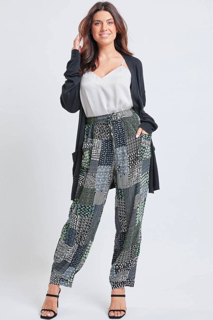 Blue patchwork pants