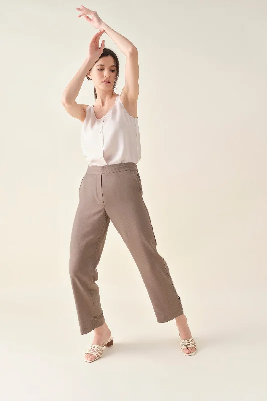 Convertible Crop Pant - Dark Taupe