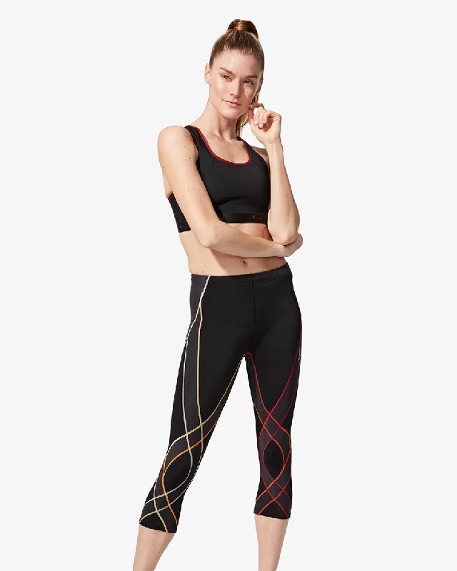 Endurance Generator Joint & Muscle Support 3/4 Compression Tight: Women's Black/Gradient Rooibos