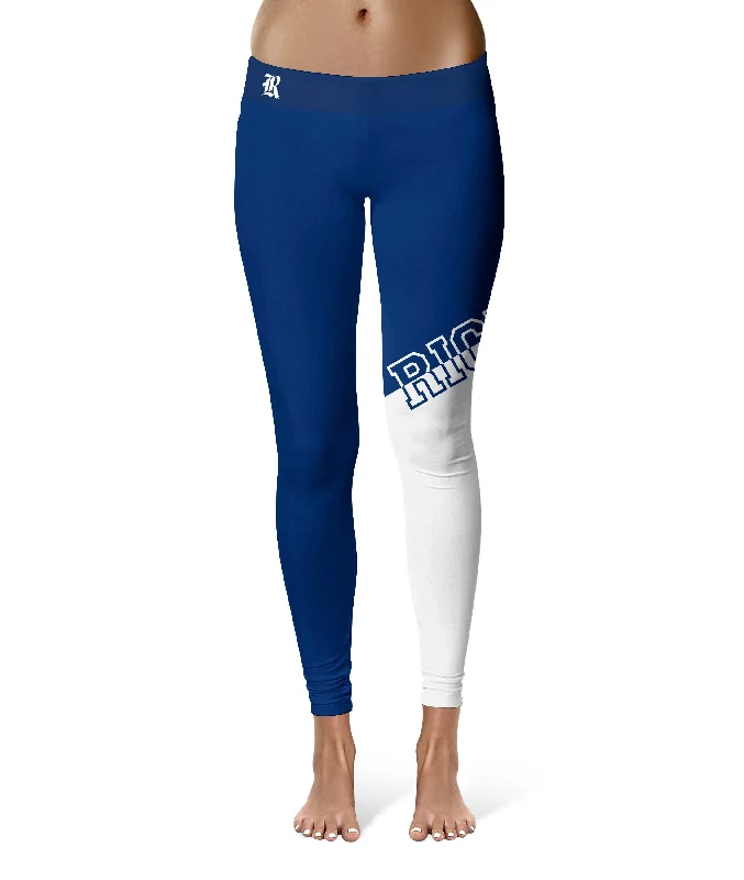 Rice University Owls Game Day Leg Color Block Blue White Yoga Leggings for Women by Vive La Fete