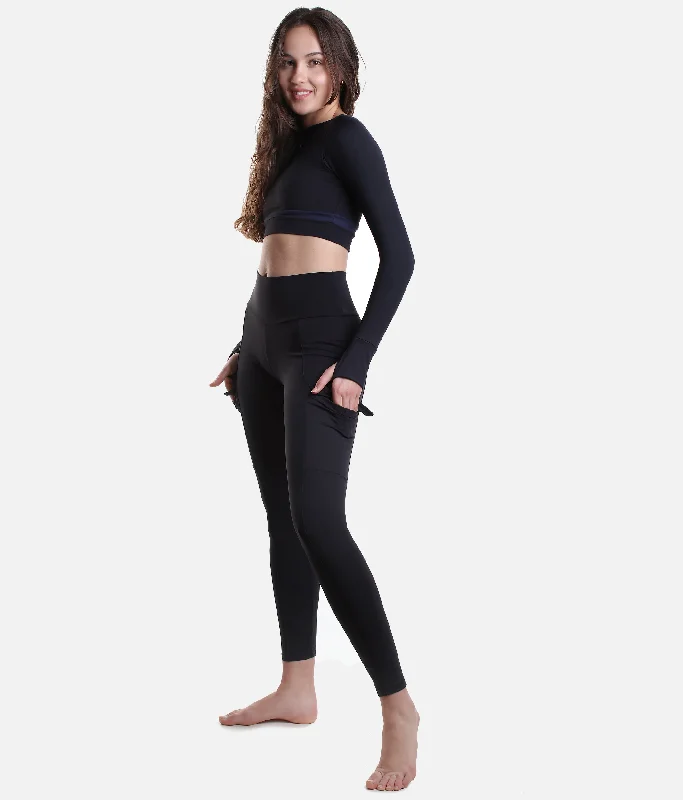 Side Pockets Dance Leggings - 15285